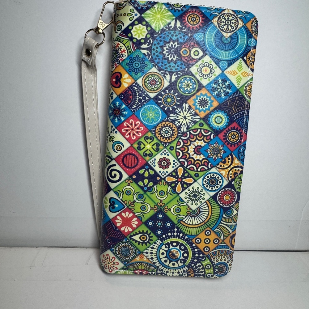 Multicolor Geometric Pattern Wallet - image 7